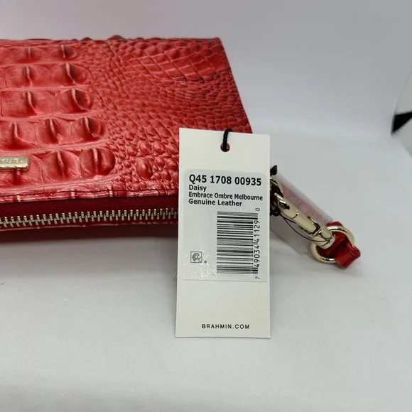 Brahmin Daisy Embrace Melbourne Genuine Leather Wristlet, NWT. - Picture 5 of 6